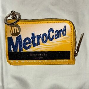 Kate Spade Yellow and Blue MetroCard Coin Pouch
